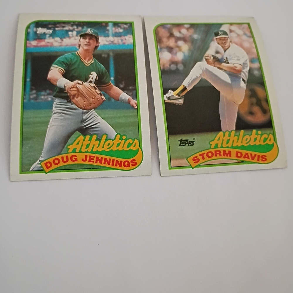 Topps Athletics Baseball Card Set - Green and Yellow